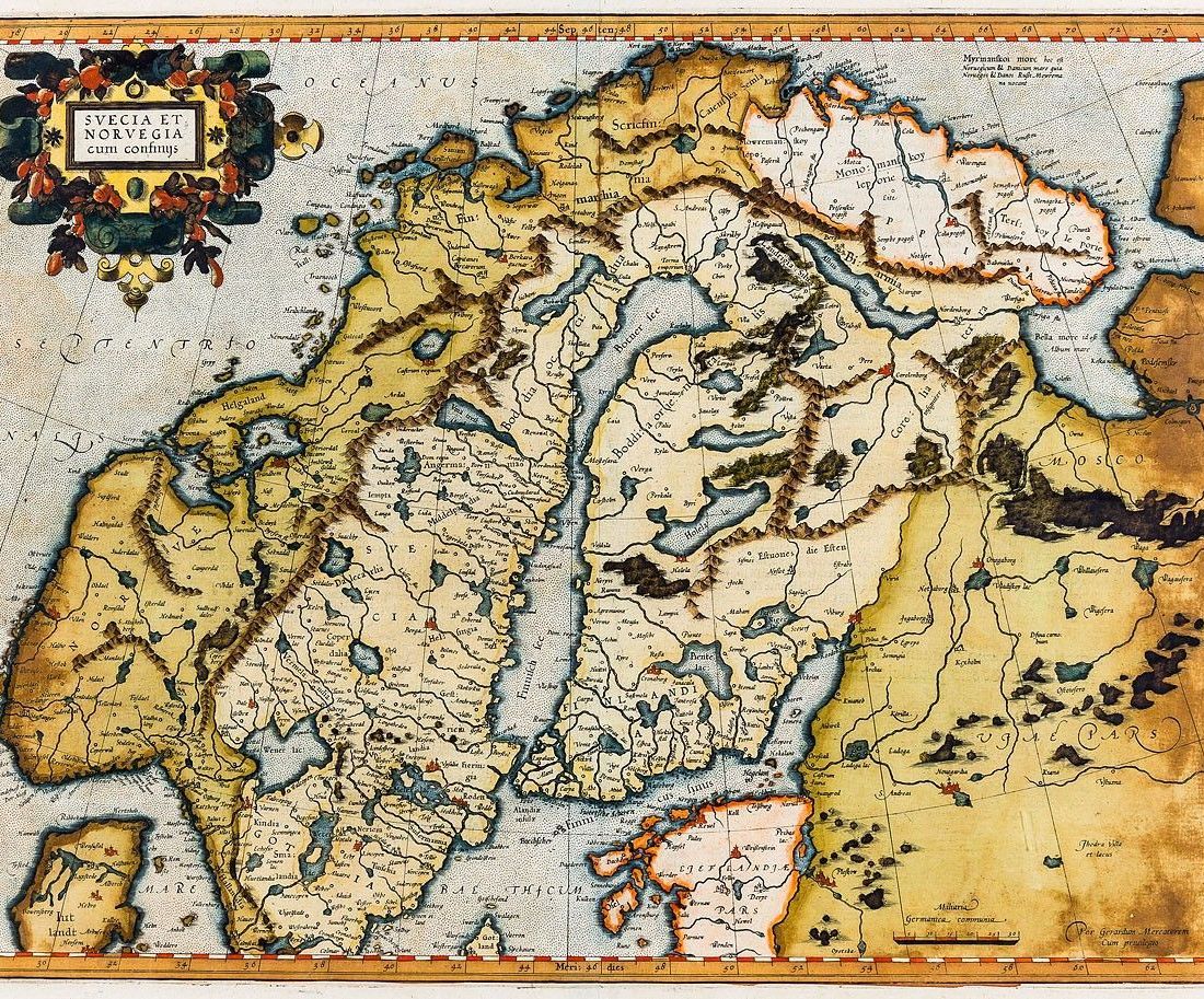 Antikt kart over skandinavia