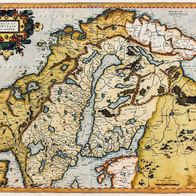 Antikt kart over skandinavia